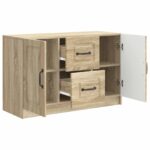 vidaXL Servírovacia skriňa so zásuvkou Dub sonoma 89 x 34,5 x 57 cm – Obrázok 5