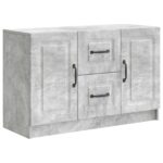 vidaXL Servírovacia skriňa so zásuvkou Betónovo sivá 89 x 34,5 x 57 cm – Obrázok 2