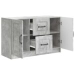 vidaXL Servírovacia skriňa so zásuvkou Betónovo sivá 89 x 34,5 x 57 cm – Obrázok 5