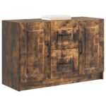 vidaXL Servírovacia skriňa so zásuvkou Dymový dub 89 x 34,5 x 57 cm – Obrázok 3