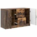 vidaXL Servírovacia skriňa so zásuvkou Dymový dub 89 x 34,5 x 57 cm – Obrázok 5