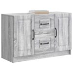 vidaXL Servírovacia skriňa so zásuvkou Sivá sonoma 89 x 34,5 x 57 cm – Obrázok 3