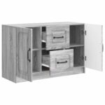 vidaXL Servírovacia skriňa so zásuvkou Sivá sonoma 89 x 34,5 x 57 cm – Obrázok 5