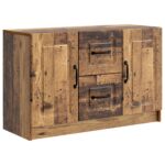 vidaXL Servírovacia skriňa so zásuvkou Staré drevo 89 x 34,5 x 57 cm – Obrázok 2