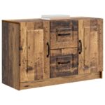 vidaXL Servírovacia skriňa so zásuvkou Staré drevo 89 x 34,5 x 57 cm – Obrázok 3