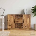 vidaXL Servírovacia skriňa so zásuvkou Staré drevo 89 x 34,5 x 57 cm – Obrázok 4