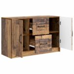 vidaXL Servírovacia skriňa so zásuvkou Staré drevo 89 x 34,5 x 57 cm – Obrázok 5