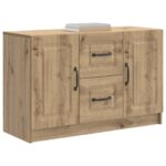 vidaXL Servírovacia skriňa so zásuvkou Dub artisan 89 x 34,5 x 57 cm – Obrázok 3
