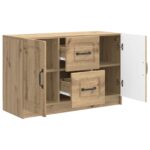 vidaXL Servírovacia skriňa so zásuvkou Dub artisan 89 x 34,5 x 57 cm – Obrázok 5