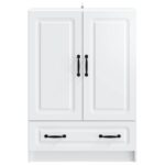 vidaXL Servírovacia skriňa Biela 66 x 34,5 x 92 cm Kompozitné drevo – Obrázok 5