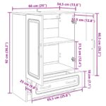 vidaXL Servírovacia skriňa Biela 66 x 34,5 x 92 cm Kompozitné drevo – Obrázok 9