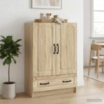 vidaXL Servírovacia skriňa so zásuvkou Dub sonoma 66 x 34,5 x 92 cm – Obrázok 3