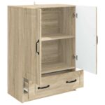vidaXL Servírovacia skriňa so zásuvkou Dub sonoma 66 x 34,5 x 92 cm – Obrázok 4