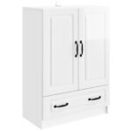 vidaXL Servírovacia skriňa Biela s vysokým leskom 66 x 34,5 x 92 cm – Obrázok 2