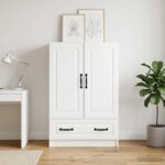 vidaXL Servírovacia skriňa Biela s vysokým leskom 66 x 34,5 x 92 cm – Obrázok 3