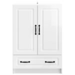 vidaXL Servírovacia skriňa Biela s vysokým leskom 66 x 34,5 x 92 cm – Obrázok 5