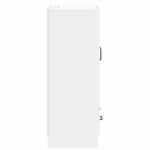 vidaXL Servírovacia skriňa Biela s vysokým leskom 66 x 34,5 x 92 cm – Obrázok 6