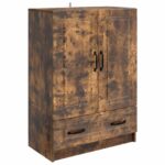 vidaXL Servírovacia skriňa so zásuvkou Dymový dub 66 x 34,5 x 92 cm – Obrázok 2