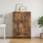 vidaXL Servírovacia skriňa so zásuvkou Dymový dub 66 x 34,5 x 92 cm – Obrázok 3