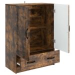 vidaXL Servírovacia skriňa so zásuvkou Dymový dub 66 x 34,5 x 92 cm – Obrázok 4