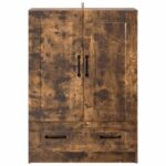 vidaXL Servírovacia skriňa so zásuvkou Dymový dub 66 x 34,5 x 92 cm – Obrázok 5