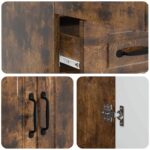 vidaXL Servírovacia skriňa so zásuvkou Dymový dub 66 x 34,5 x 92 cm – Obrázok 8