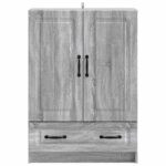 vidaXL Servírovacia skriňa so zásuvkou Sivá sonoma 66 x 34,5 x 92 cm – Obrázok 5