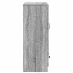 vidaXL Servírovacia skriňa so zásuvkou Sivá sonoma 66 x 34,5 x 92 cm – Obrázok 6
