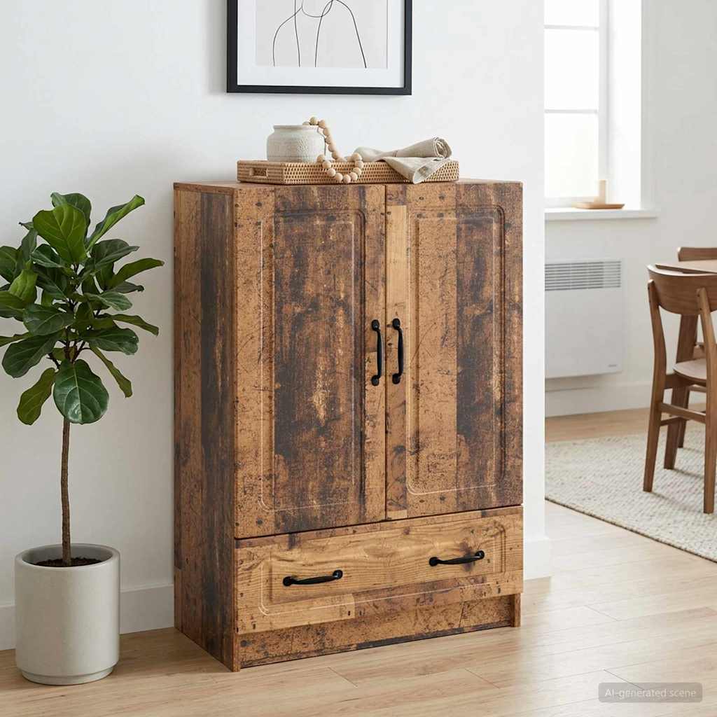 895823_1.jpg vidaXL Servírovacia skriňa so zásuvkou Staré drevo 66 x 34,5 x 92 cm – Obrázok 1