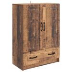 vidaXL Servírovacia skriňa so zásuvkou Staré drevo 66 x 34,5 x 92 cm – Obrázok 2