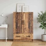 vidaXL Servírovacia skriňa so zásuvkou Staré drevo 66 x 34,5 x 92 cm – Obrázok 3