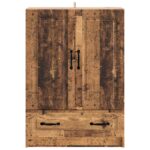 vidaXL Servírovacia skriňa so zásuvkou Staré drevo 66 x 34,5 x 92 cm – Obrázok 5