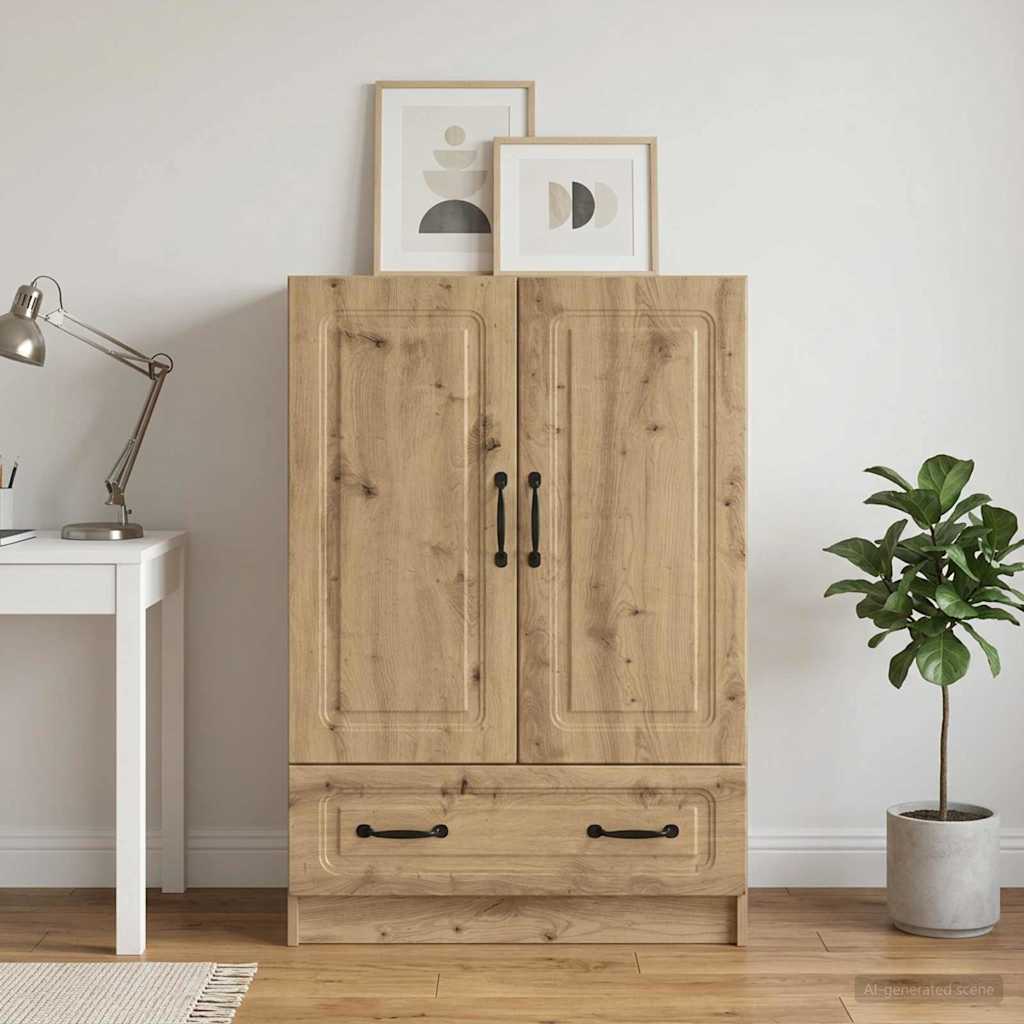 895824_1.jpg vidaXL Servírovacia skriňa so zásuvkou Dub artisan 66 x 34,5 x 92 cm – Obrázok 1