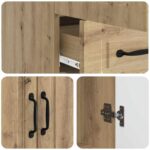 vidaXL Servírovacia skriňa so zásuvkou Dub artisan 66 x 34,5 x 92 cm – Obrázok 8