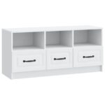 vidaXL TV skrinka Biela 102 x 34,5 x 47 cm Kompozitné drevo – Obrázok 2
