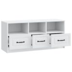 vidaXL TV skrinka Biela 102 x 34,5 x 47 cm Kompozitné drevo – Obrázok 5