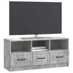 vidaXL TV skrinka Betónovo sivá 102 x 34,5 x 47 cm Kompozitné drevo – Obrázok 3