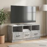 vidaXL TV skrinka Betónovo sivá 102 x 34,5 x 47 cm Kompozitné drevo – Obrázok 4