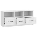 vidaXL TV skrinka Biela s vysokým leskom 102 x 34,5 x 47 cm – Obrázok 5