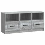 vidaXL TV skrinka Sivá sonoma 102 x 34,5 x 47 cm Kompozitné drevo – Obrázok 2