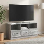 vidaXL TV skrinka Sivá sonoma 102 x 34,5 x 47 cm Kompozitné drevo – Obrázok 4