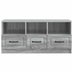 vidaXL TV skrinka Sivá sonoma 102 x 34,5 x 47 cm Kompozitné drevo – Obrázok 6