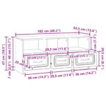 vidaXL TV skrinka Staré drevo 102 x 34,5 x 47 cm Kompozitné drevo – Obrázok 11