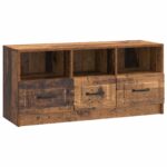 vidaXL TV skrinka Staré drevo 102 x 34,5 x 47 cm Kompozitné drevo – Obrázok 2