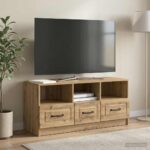 vidaXL TV skrinka Dub artisan 102 x 34,5 x 47 cm Kompozitné drevo