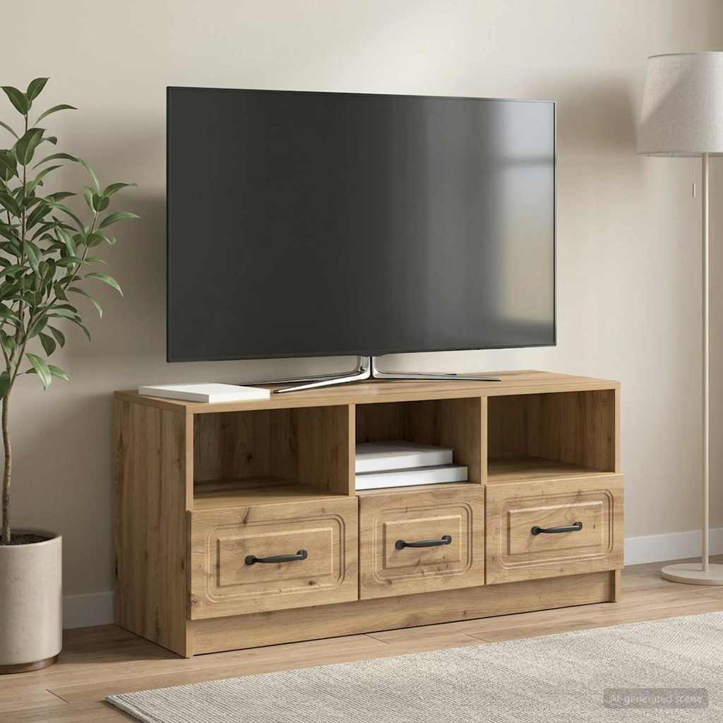 895834_1.jpg vidaXL TV skrinka Dub artisan 102 x 34,5 x 47 cm Kompozitné drevo – Obrázok 1