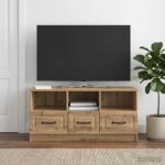 vidaXL TV skrinka Dub artisan 102 x 34,5 x 47 cm Kompozitné drevo – Obrázok 4