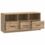 vidaXL TV skrinka Dub artisan 102 x 34,5 x 47 cm Kompozitné drevo – Obrázok 5
