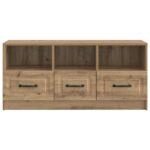 vidaXL TV skrinka Dub artisan 102 x 34,5 x 47 cm Kompozitné drevo – Obrázok 6