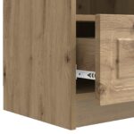 vidaXL TV skrinka Dub artisan 102 x 34,5 x 47 cm Kompozitné drevo – Obrázok 9